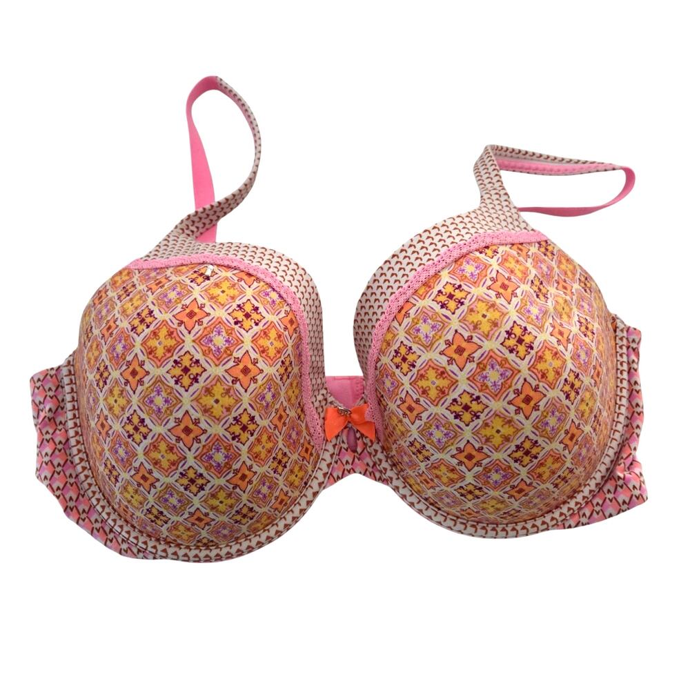 Victoria's Secret 36DD Body by Victoria Lined Perfect Coverage Patterned Bra